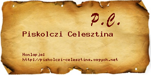 Piskolczi Celesztina névjegykártya